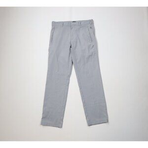 Adidas Golf Mens 30x29 Spell Out Stretch Straight Leg Golfing Chino Pants Gray